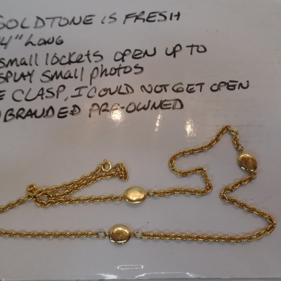 Unbranded Goldtone 3 Mini Charm Necklace 24" Long - Picture 9 of 9